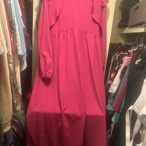 Pink Long Sleeve Dress xxl